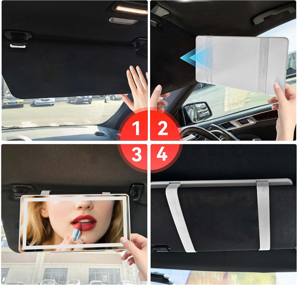 Oglindă Auto cu LED pentru Make-Up